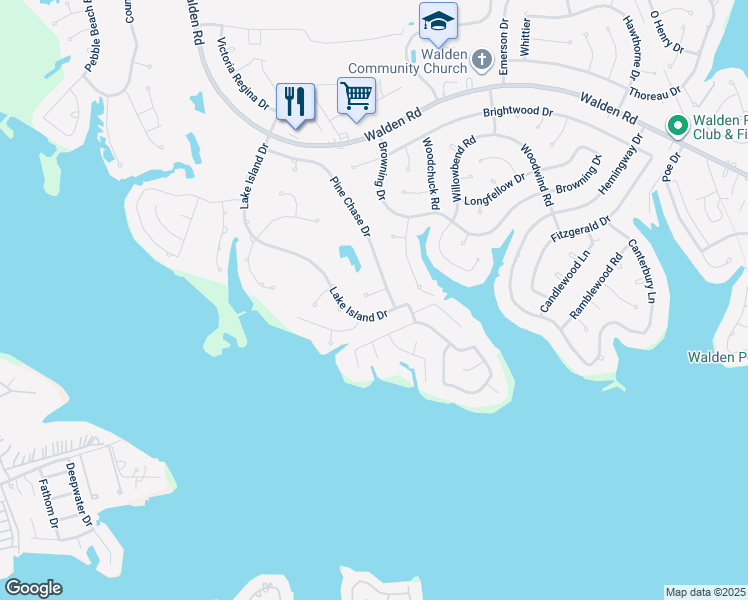 map of restaurants, bars, coffee shops, grocery stores, and more near 12811 Devlin Downs Lane in Montgomery