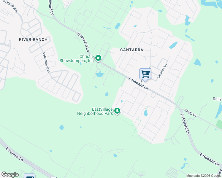 map of restaurants, bars, coffee shops, grocery stores, and more near 3109 Gregg Lane in Manor