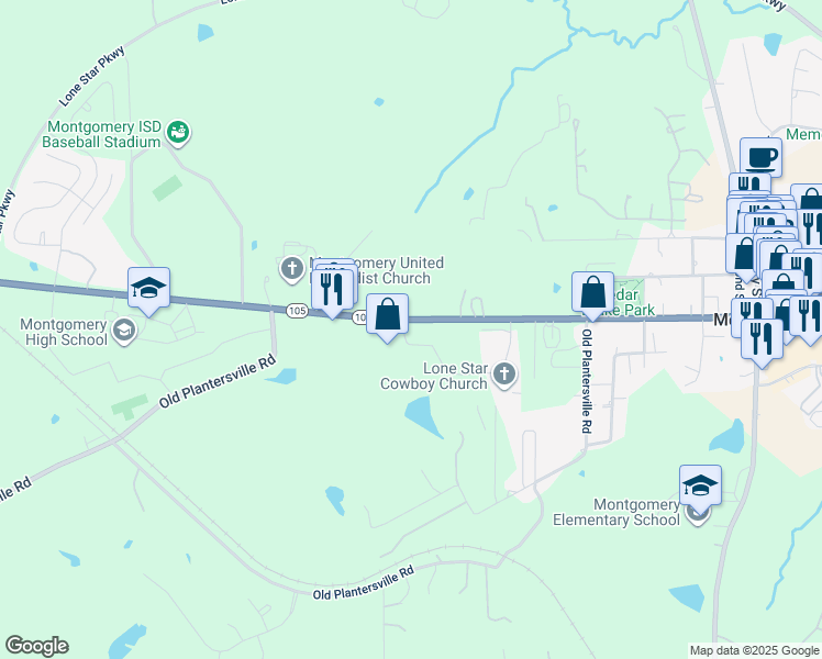 map of restaurants, bars, coffee shops, grocery stores, and more near 1809 Eva Street in Montgomery