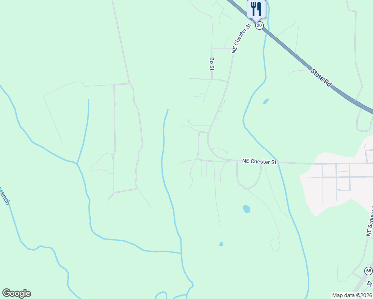 map of restaurants, bars, coffee shops, grocery stores, and more near 15549 Northeast New Market Road in Hosford