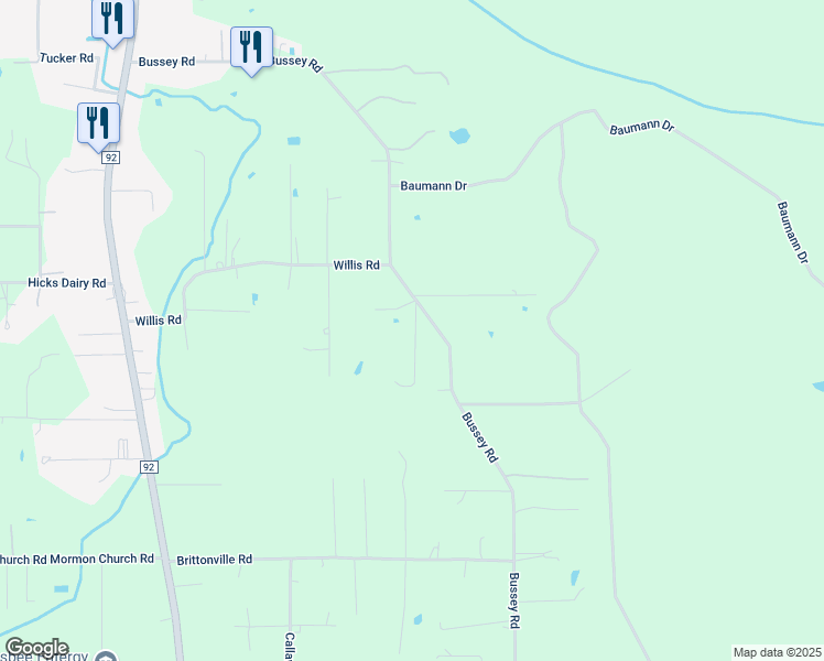 map of restaurants, bars, coffee shops, grocery stores, and more near 1819 Wintergreen Lane in Silsbee
