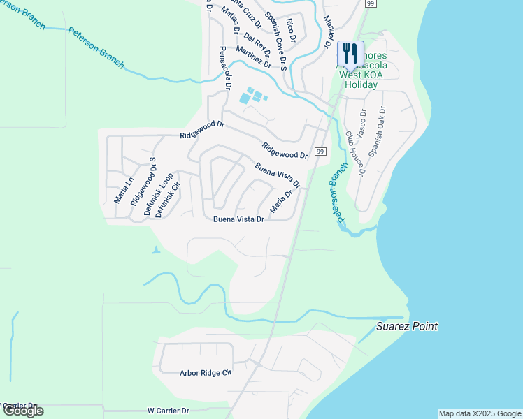 map of restaurants, bars, coffee shops, grocery stores, and more near 487 Elberta Loop in Lillian