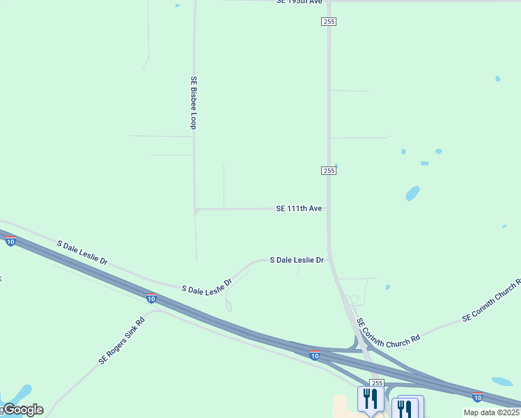 map of restaurants, bars, coffee shops, grocery stores, and more near Southeast 111th Avenue in Madison County