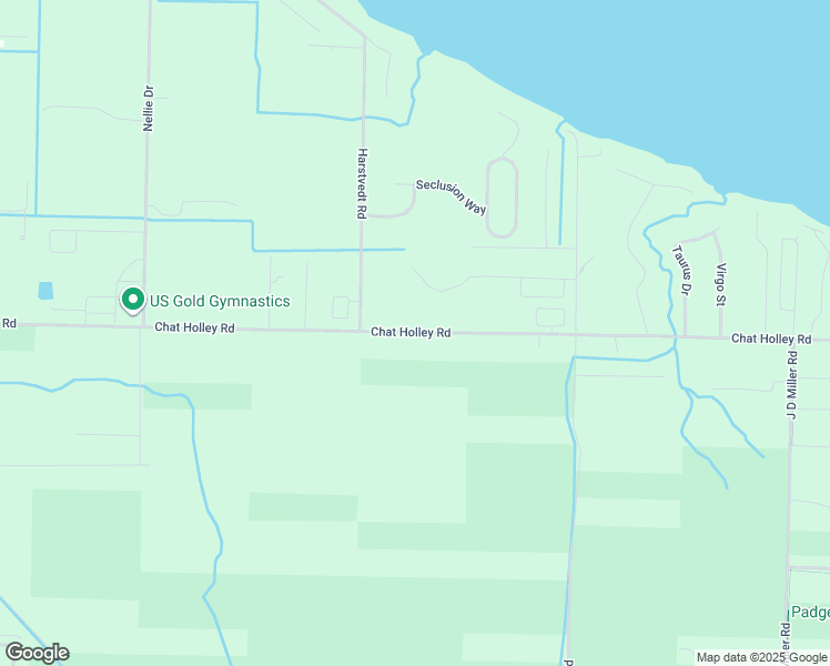 map of restaurants, bars, coffee shops, grocery stores, and more near Chat Holley Road in Walton County