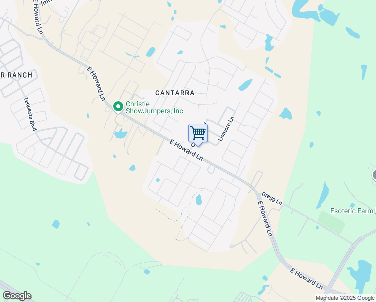 map of restaurants, bars, coffee shops, grocery stores, and more near 4599 East Howard Lane in Manor