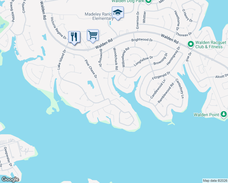 map of restaurants, bars, coffee shops, grocery stores, and more near 3018 Heatherglen Road in Montgomery
