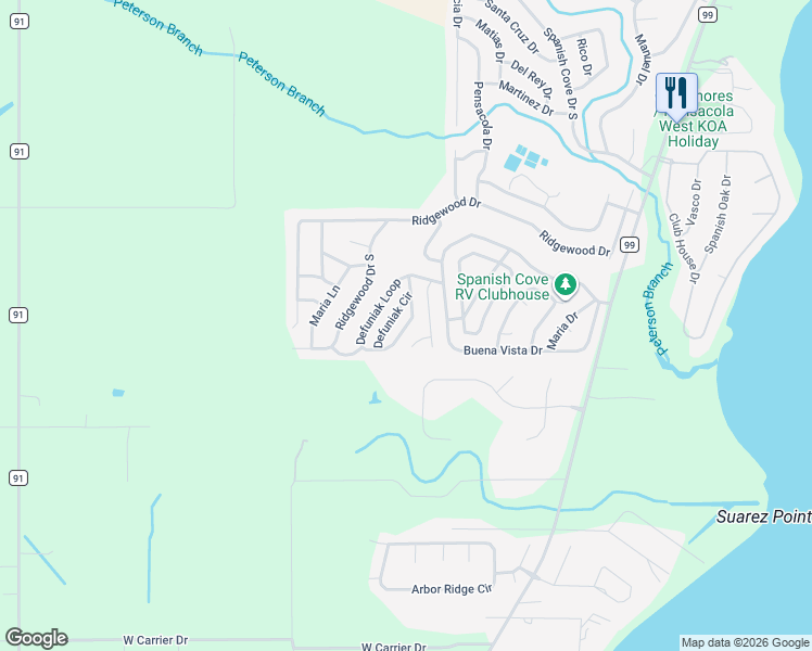 map of restaurants, bars, coffee shops, grocery stores, and more near 139 Defuniak Loop in Lillian