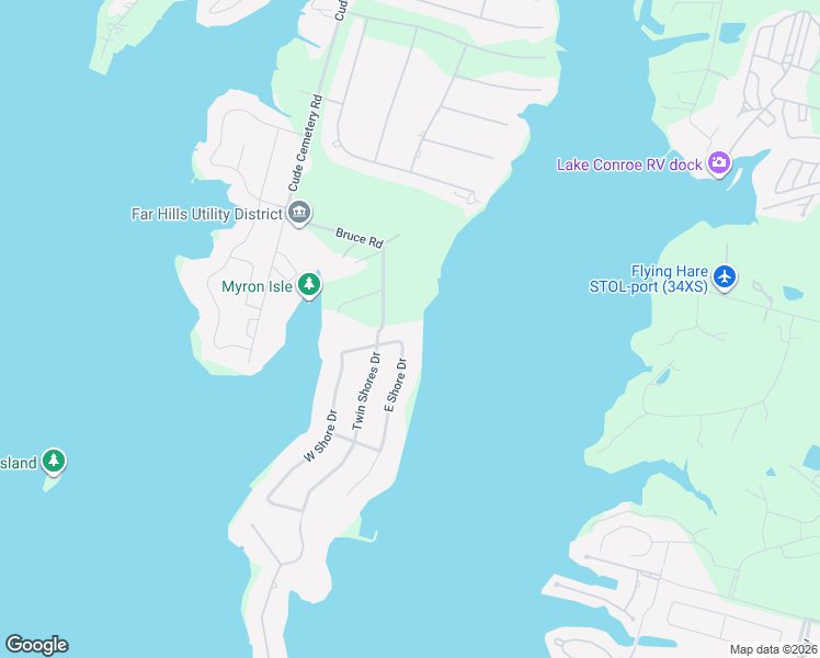 map of restaurants, bars, coffee shops, grocery stores, and more near 10066 East Shore Drive in Willis