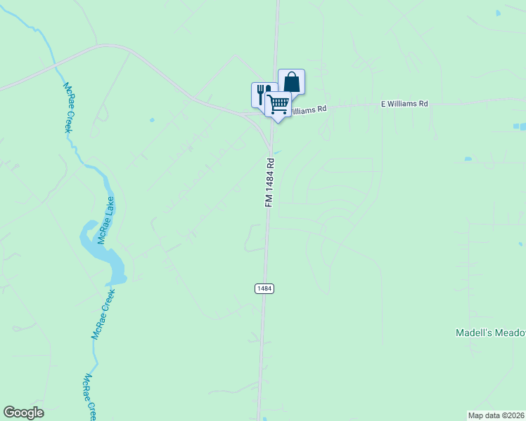map of restaurants, bars, coffee shops, grocery stores, and more near 15726 FM 1484 Road in Conroe