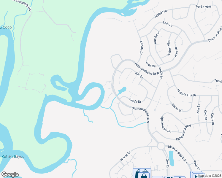 map of restaurants, bars, coffee shops, grocery stores, and more near 19-20 Devils Elbow in Diamondhead