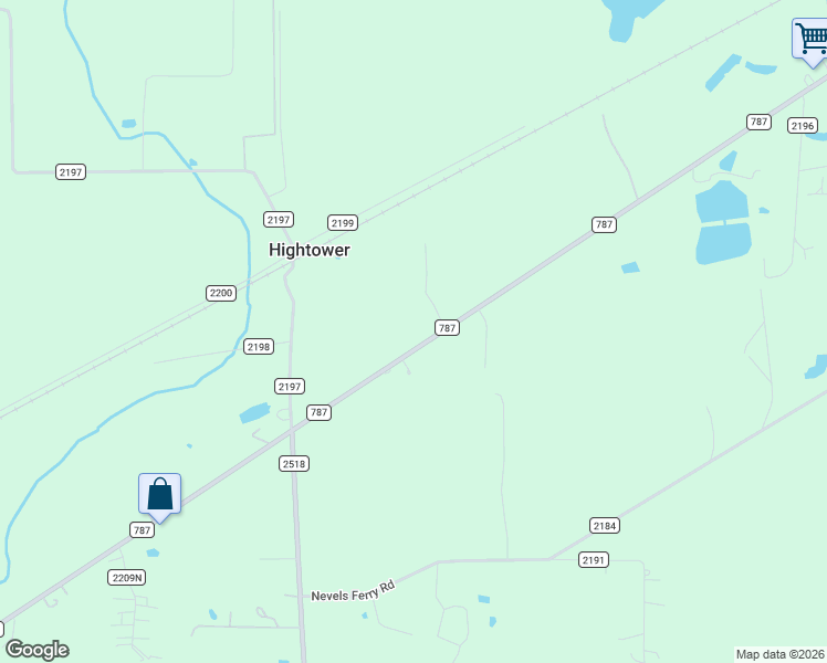 map of restaurants, bars, coffee shops, grocery stores, and more near 14582 Farm to Market 787 in Cleveland