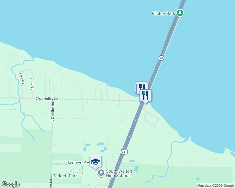 map of restaurants, bars, coffee shops, grocery stores, and more near 49 Bay Oak Street in Santa Rosa Beach
