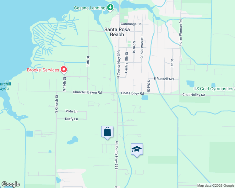 map of restaurants, bars, coffee shops, grocery stores, and more near 28 Churchill Bayou Road in Santa Rosa Beach