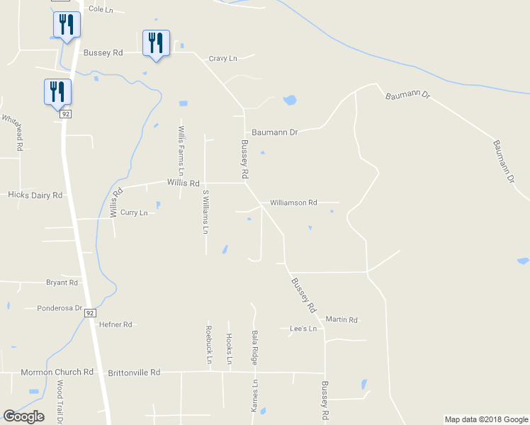 map of restaurants, bars, coffee shops, grocery stores, and more near 1819 Wintergreen Lane in Silsbee