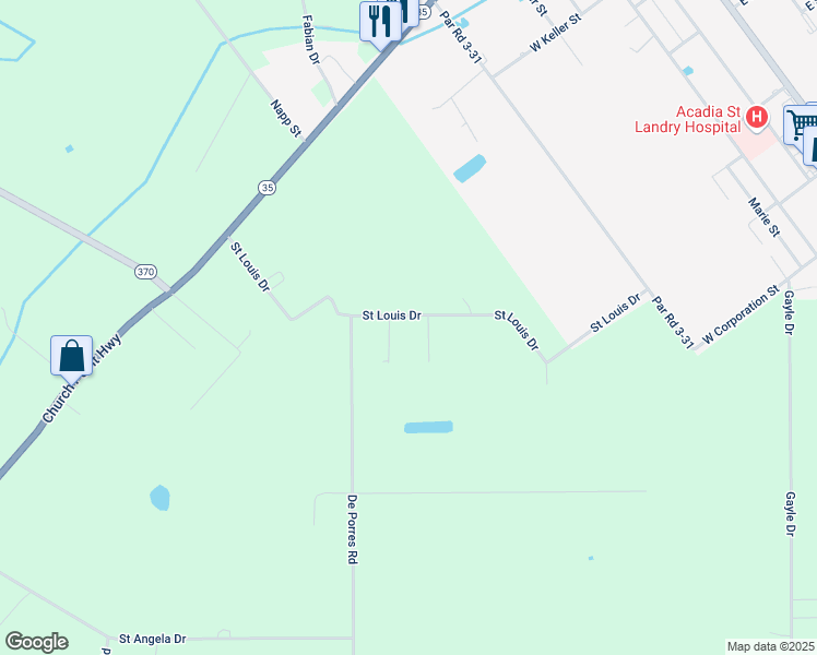 map of restaurants, bars, coffee shops, grocery stores, and more near 100-198 Raywood Lane in Church Point