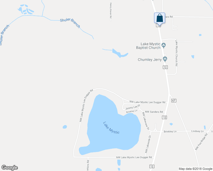 map of restaurants, bars, coffee shops, grocery stores, and more near 10573 Northwest Lake Mystic Lee Duggar Road in Bristol