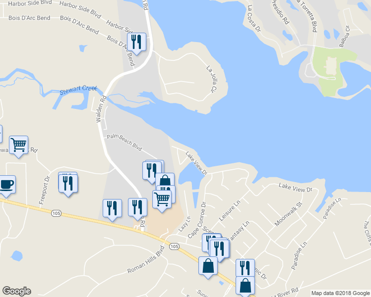 map of restaurants, bars, coffee shops, grocery stores, and more near 1212 Lake View Drive in Montgomery