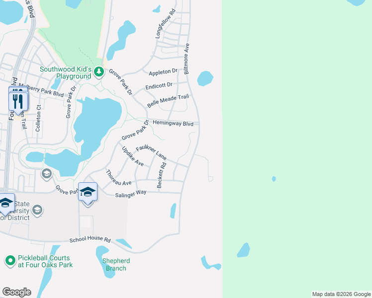 map of restaurants, bars, coffee shops, grocery stores, and more near 4073 Faulkner Ln in Tallahassee
