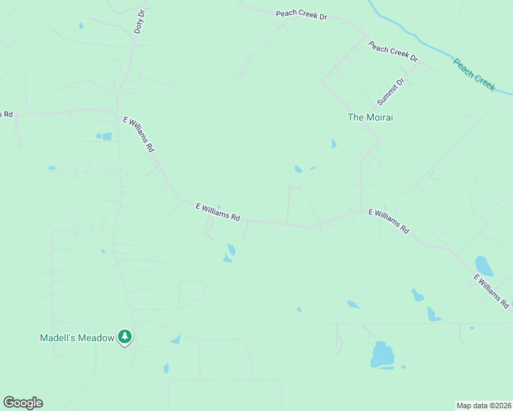 map of restaurants, bars, coffee shops, grocery stores, and more near 17049 East Williams Road in Conroe