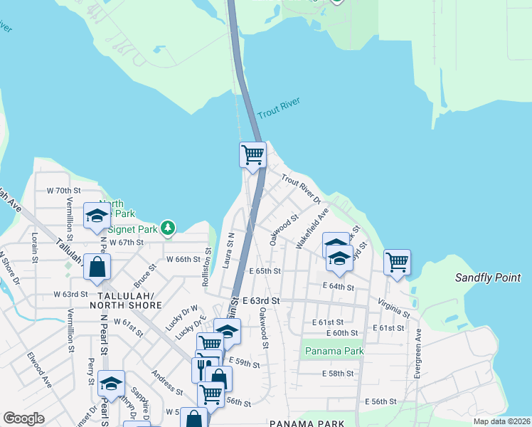 map of restaurants, bars, coffee shops, grocery stores, and more near 8066 Sterling Street in Jacksonville