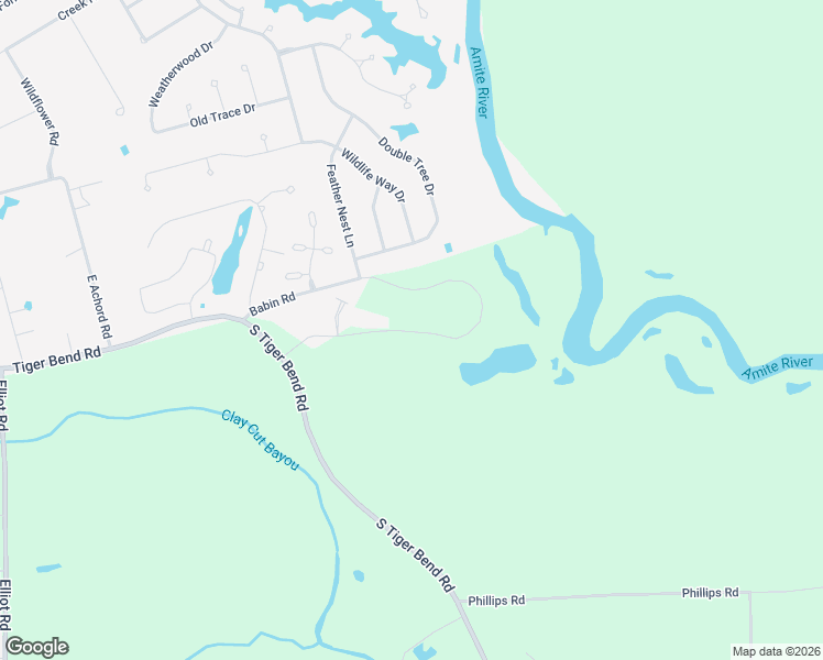 map of restaurants, bars, coffee shops, grocery stores, and more near 19001 Babin Road in Baton Rouge