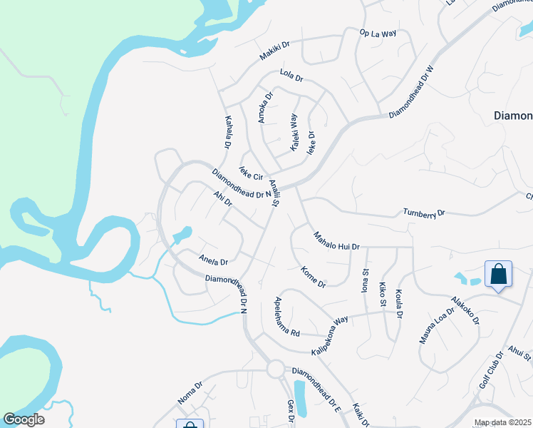 map of restaurants, bars, coffee shops, grocery stores, and more near 7455 Analii Street in Diamondhead