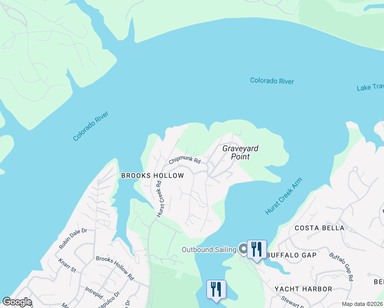 map of restaurants, bars, coffee shops, grocery stores, and more near 1515 Chipmunk Road in Austin