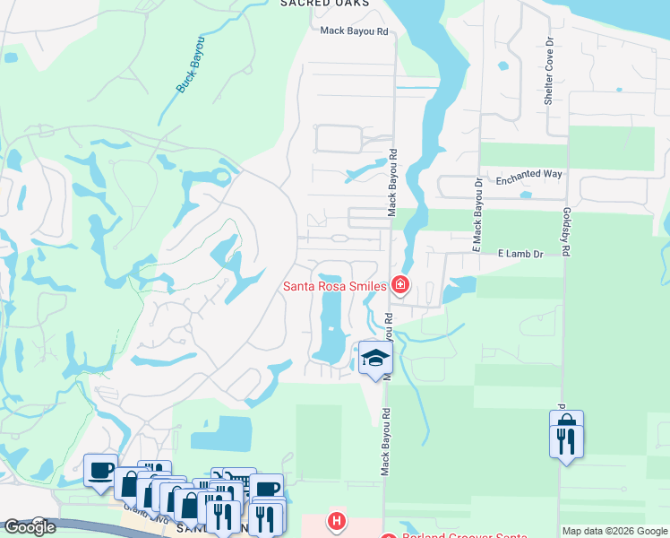 map of restaurants, bars, coffee shops, grocery stores, and more near 2004 Crystal Lake Drive in Destin