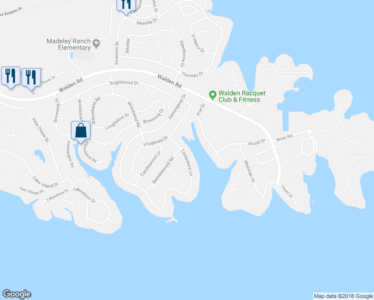 map of restaurants, bars, coffee shops, grocery stores, and more near 3226 Canterbury Lane in Montgomery