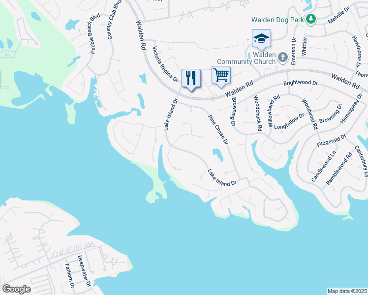 map of restaurants, bars, coffee shops, grocery stores, and more near 3146 Lake Island Drive in Montgomery