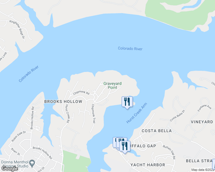 map of restaurants, bars, coffee shops, grocery stores, and more near 1801 Center Point Lane in Austin