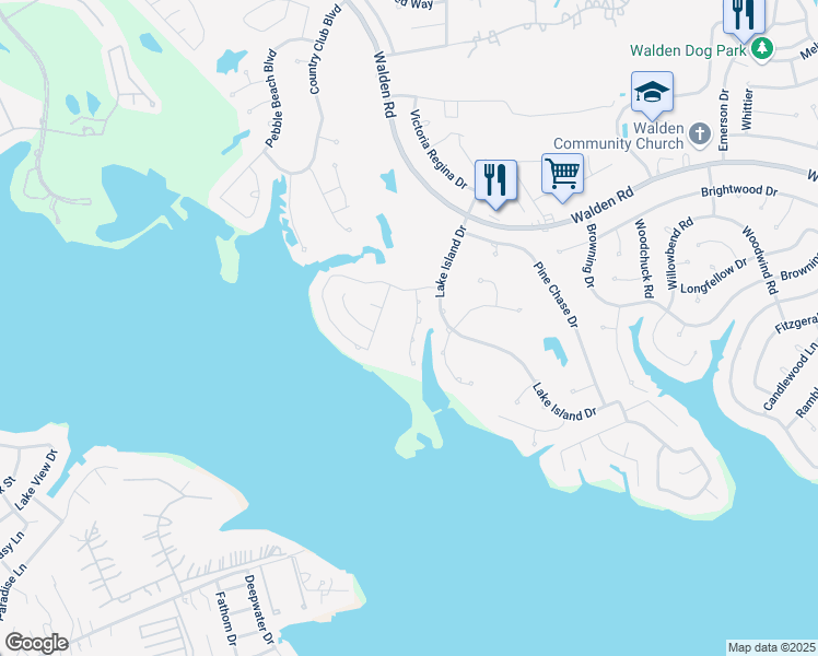 map of restaurants, bars, coffee shops, grocery stores, and more near 3203 Lazy Lake Lane in Montgomery