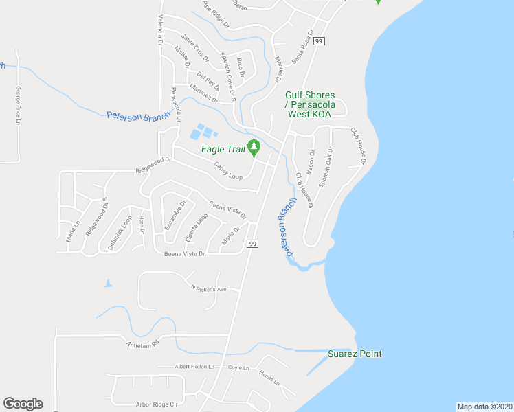 map of restaurants, bars, coffee shops, grocery stores, and more near 1423 Ridgewood Circle in Lillian