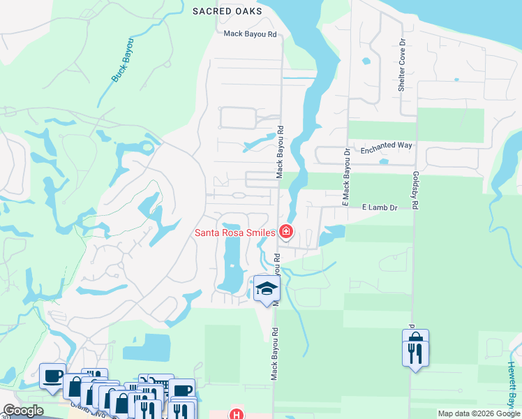 map of restaurants, bars, coffee shops, grocery stores, and more near 2012 Pine Island Circle in Miramar Beach
