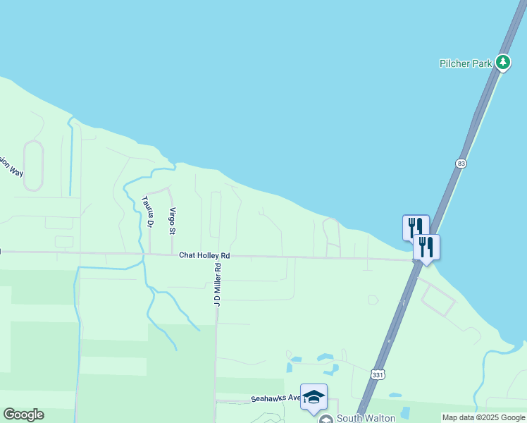 map of restaurants, bars, coffee shops, grocery stores, and more near 165 Osprey Lane in Santa Rosa Beach