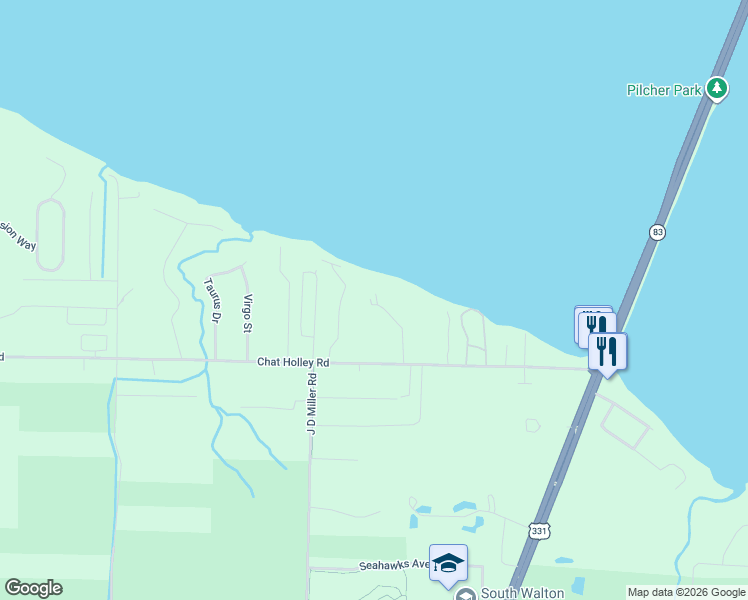 map of restaurants, bars, coffee shops, grocery stores, and more near 165 Osprey Lane in Santa Rosa Beach