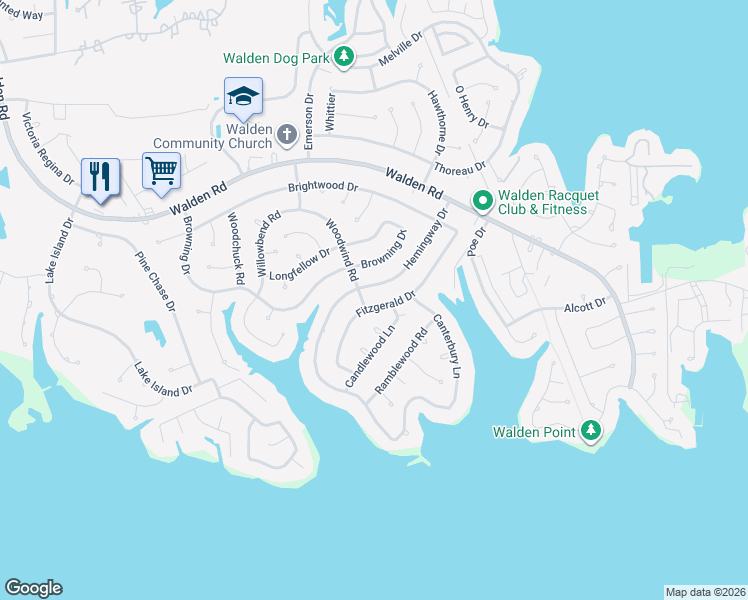 map of restaurants, bars, coffee shops, grocery stores, and more near 3210 Fitzgerald Drive in Montgomery