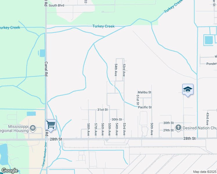 map of restaurants, bars, coffee shops, grocery stores, and more near 3312 55th Avenue in Gulfport