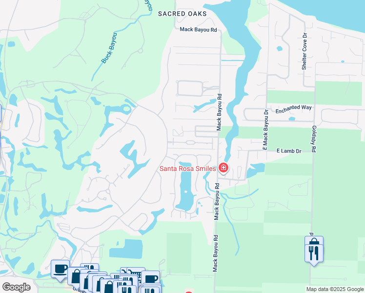 map of restaurants, bars, coffee shops, grocery stores, and more near 2440 Bungalo Lane in Miramar Beach