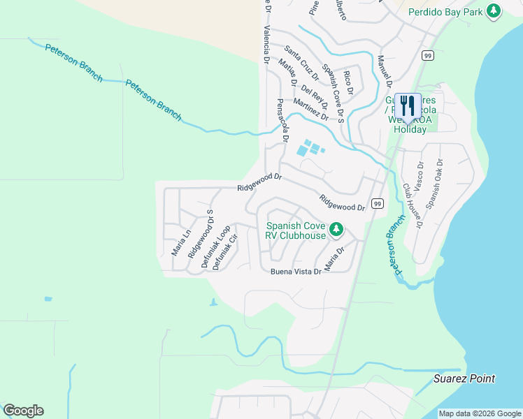 map of restaurants, bars, coffee shops, grocery stores, and more near 312 Buena Vista Drive in Lillian