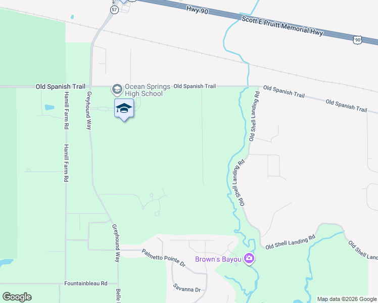 map of restaurants, bars, coffee shops, grocery stores, and more near 3313 Phil Davis Rd in Ocean Springs