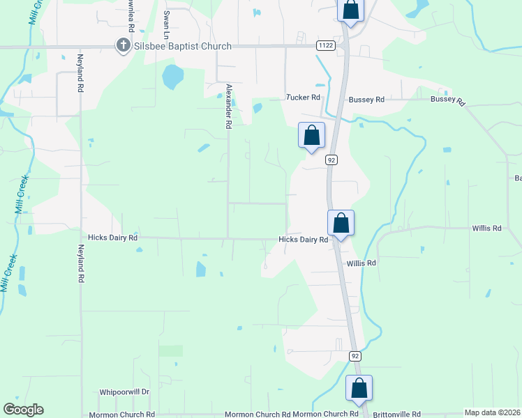 map of restaurants, bars, coffee shops, grocery stores, and more near 9004 Dairyland Heights Road in Silsbee