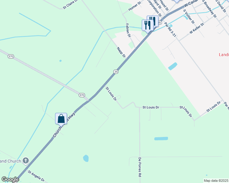 map of restaurants, bars, coffee shops, grocery stores, and more near 1043 Saint Louis Drive in Church Point