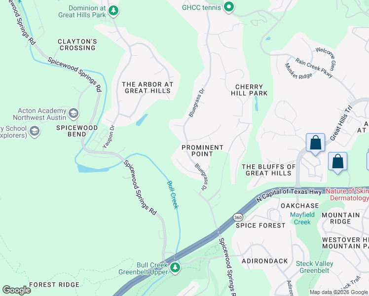 map of restaurants, bars, coffee shops, grocery stores, and more near 5702 Alata Cove in Austin
