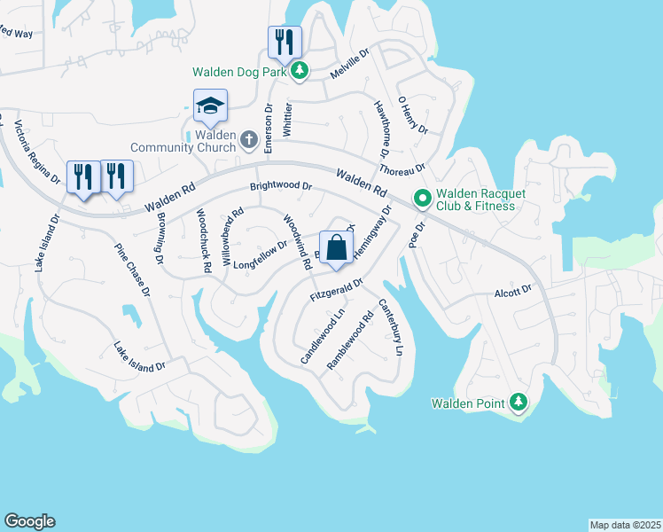 map of restaurants, bars, coffee shops, grocery stores, and more near 3215 Hemingway Drive in Montgomery