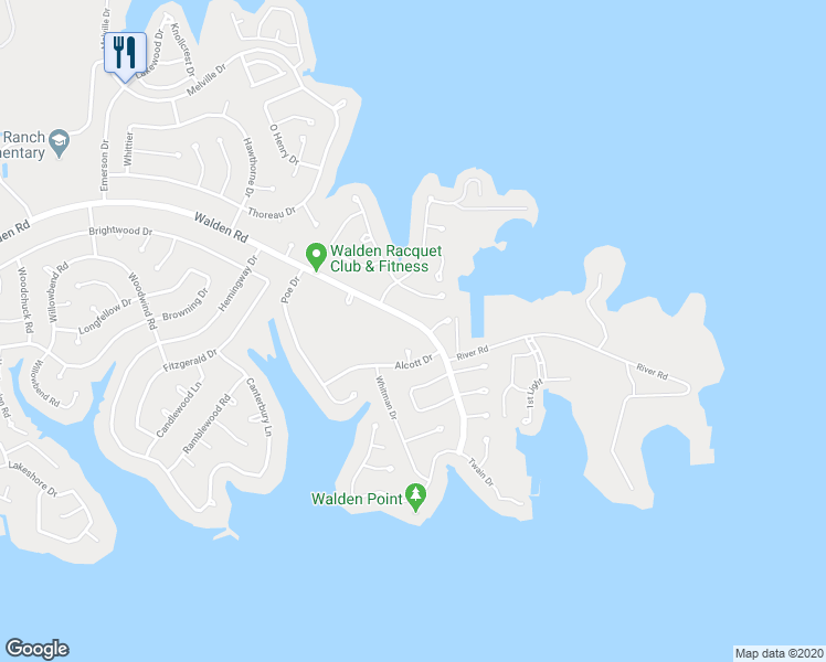 map of restaurants, bars, coffee shops, grocery stores, and more near 11507 Walden Road in Montgomery