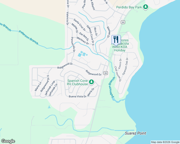 map of restaurants, bars, coffee shops, grocery stores, and more near 1359 Caney Loop in Lillian