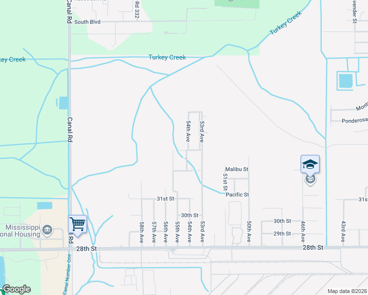 map of restaurants, bars, coffee shops, grocery stores, and more near 3320 54th Avenue in Gulfport