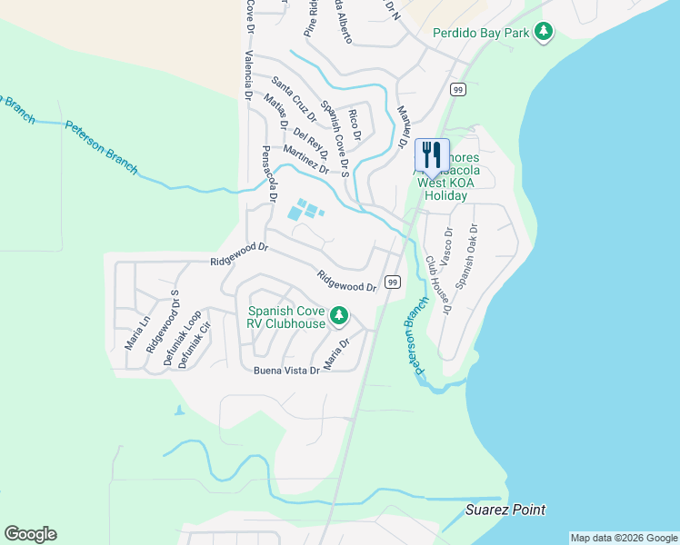 map of restaurants, bars, coffee shops, grocery stores, and more near 1359 Caney Loop in Lillian