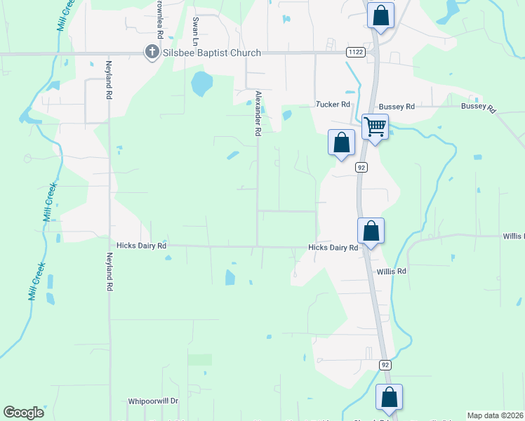 map of restaurants, bars, coffee shops, grocery stores, and more near 9004 Dairyland Heights Road in Silsbee